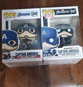 2 - Funko Pop Avengers Captain America Duo. #450 - 2019 & #627 - 2020